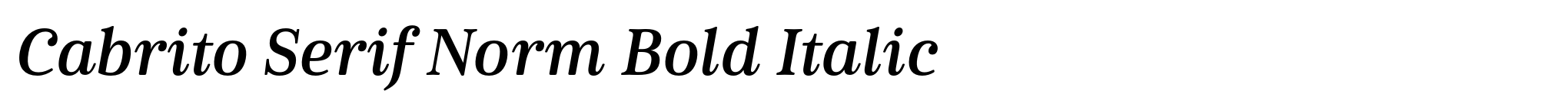 Cabrito Serif Norm Bold Italic image